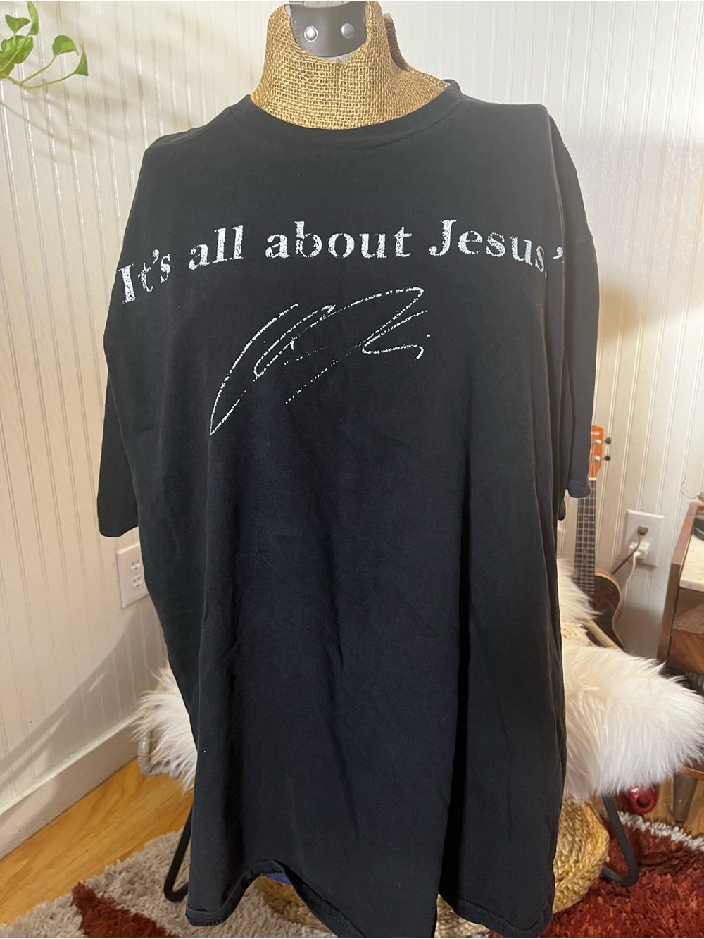 Black Graphic Faith Tee - It's All About Jesus